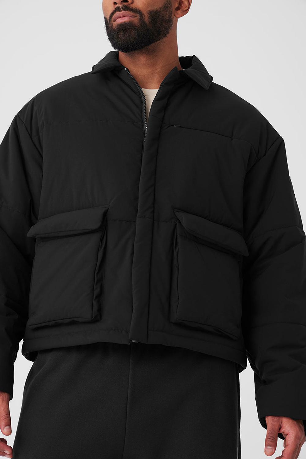 Alo Yoga Voyage Utility Cargo Uomo Giacca Nere | Italia  BZJ-453206