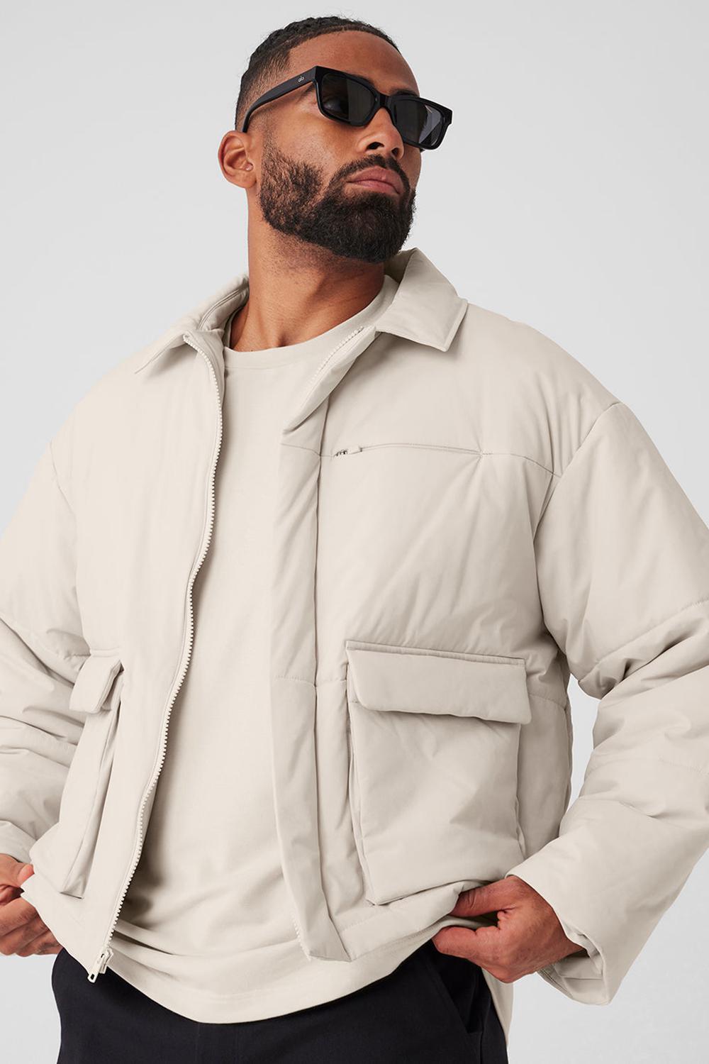 Alo Yoga Voyage Utility Cargo Uomo Giacca Bone | Italia  ZOD-083169