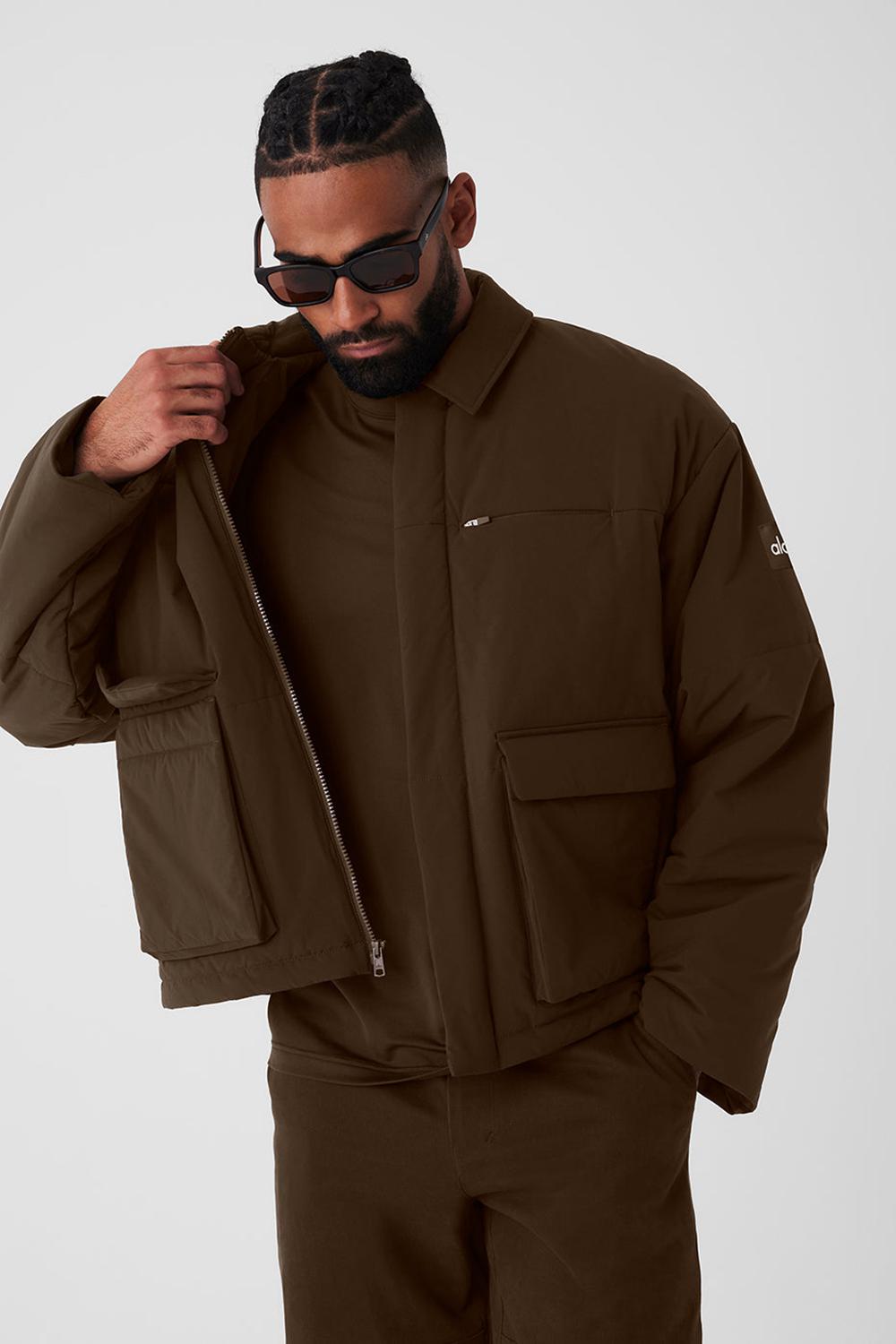 Alo Yoga Voyage Utility Cargo Uomo Giacca Espresso | Italia  PNY-814729