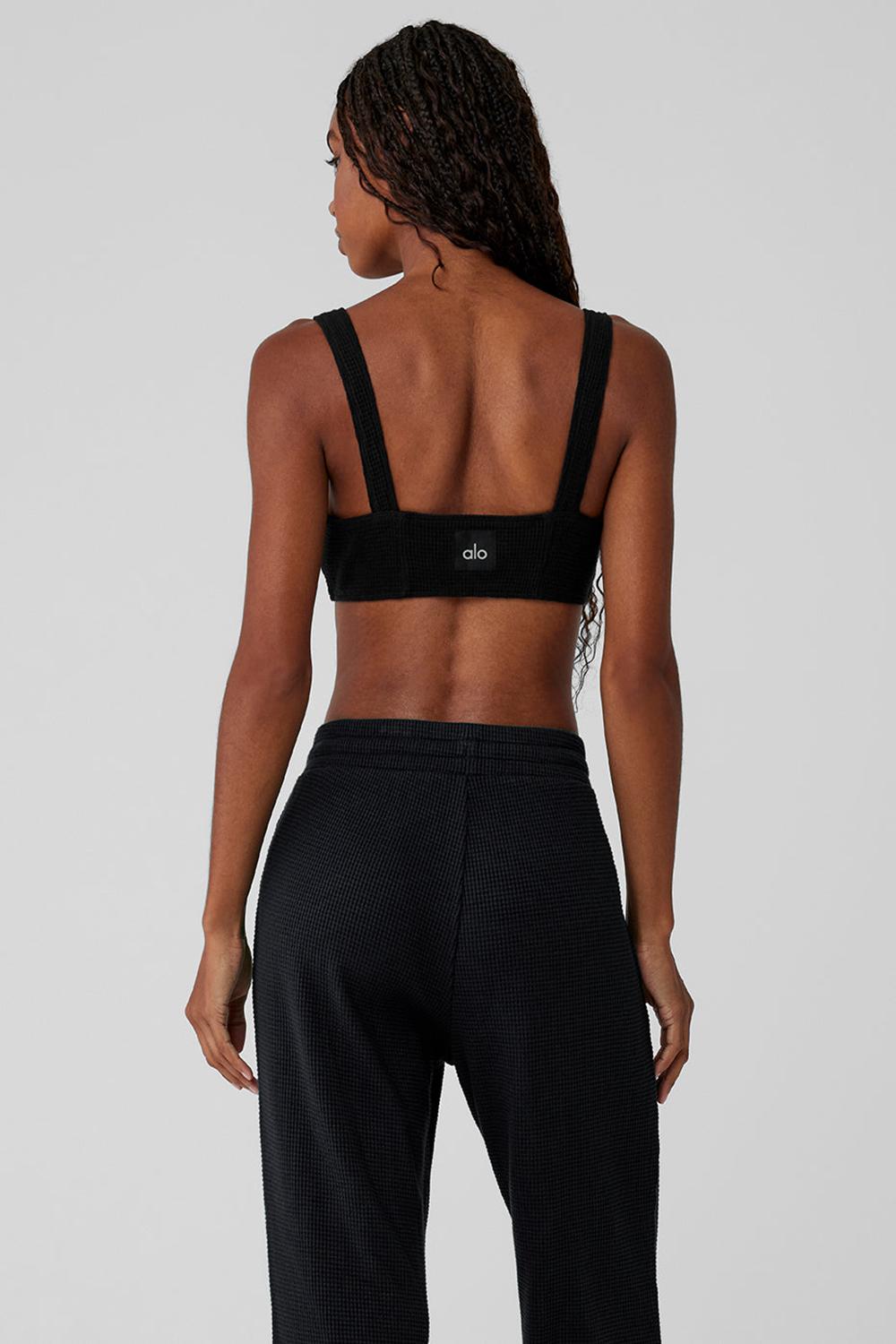 Alo Yoga Waffle Weekend Escape Donna Reggiseno Nere | Italia  JZB-104823