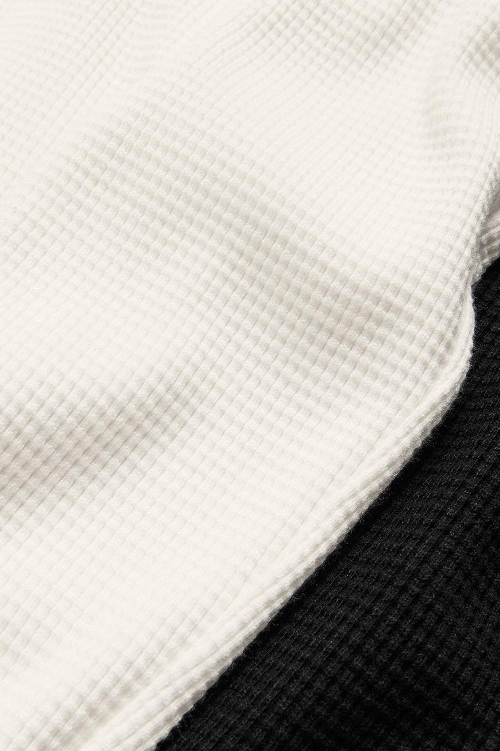 Alo Yoga Waffle Weekend Escape Mock Neck Donna Maniche Lunghe Ivory | Italia  DXO-358472