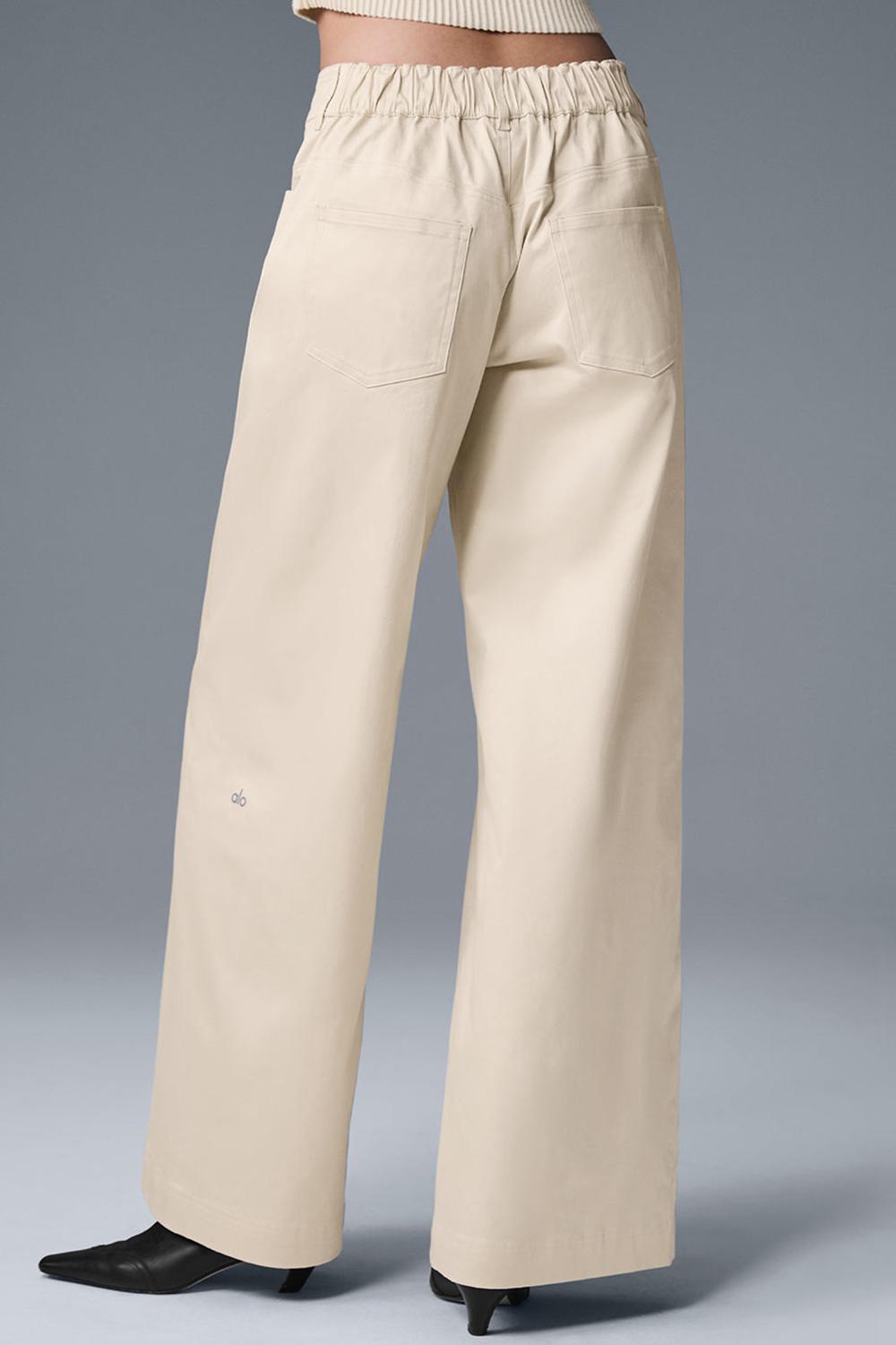 Alo Yoga Wanderlust Wide Leg Donna Pant Oat Milk | Italia  DUG-837469