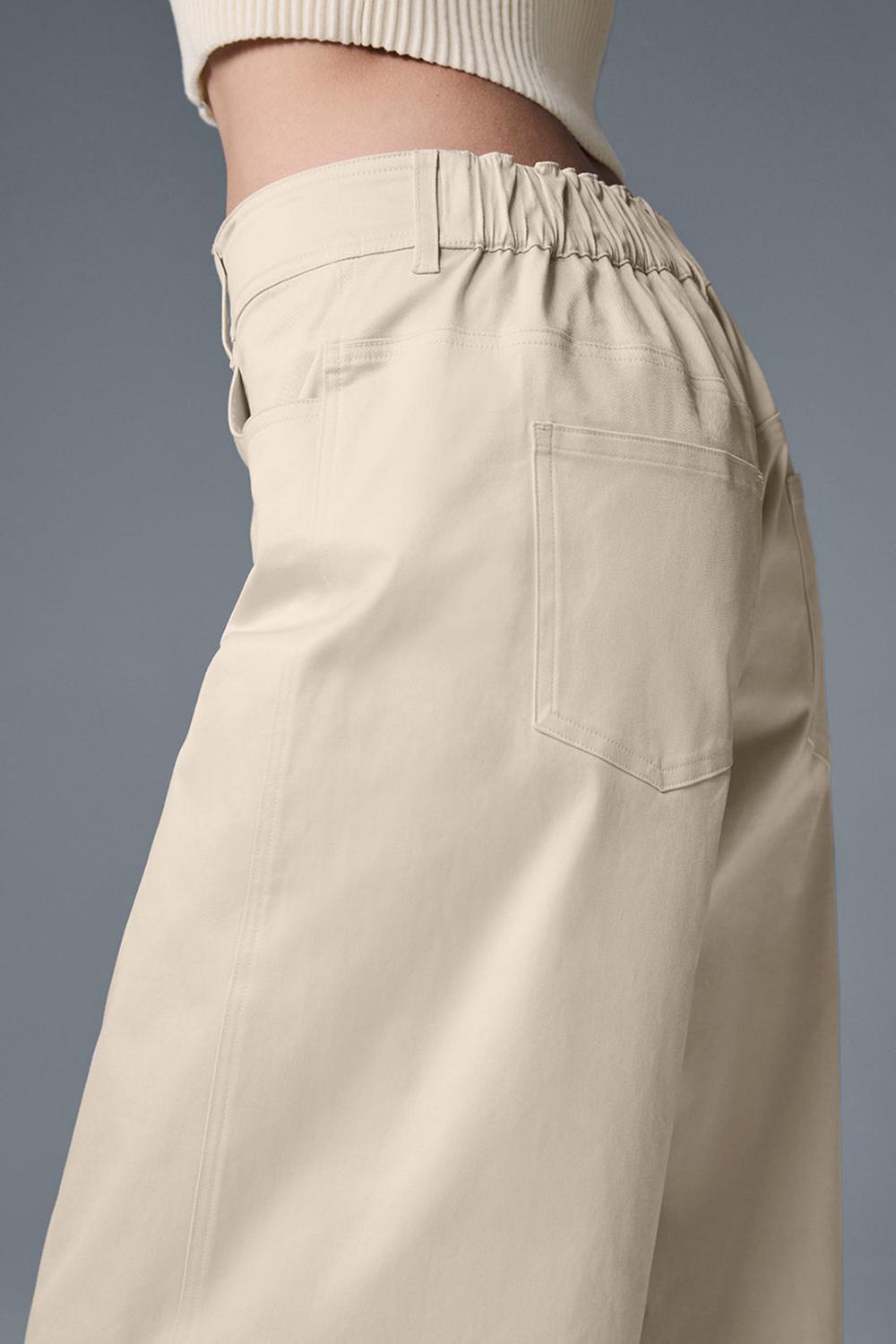Alo Yoga Wanderlust Wide Leg Donna Pant Oat Milk | Italia  DUG-837469