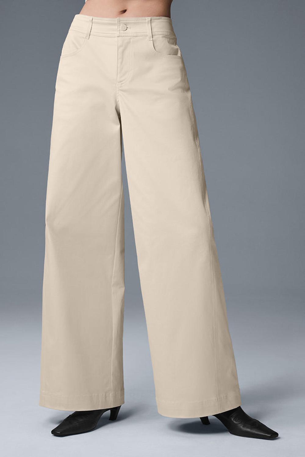 Alo Yoga Wanderlust Wide Leg Donna Pant Oat Milk | Italia  DUG-837469