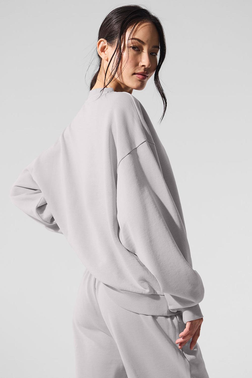 Alo Yoga Washed Accolade Crew Neck Donna Pullover Grigie Lavaggio | Italia  ENQ-915836