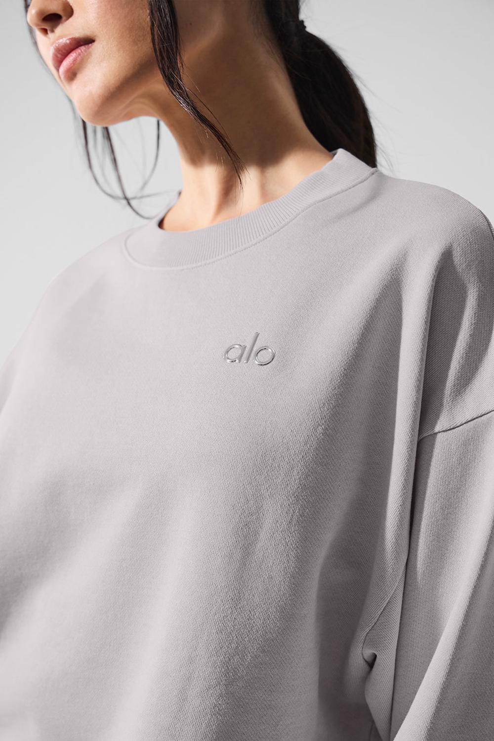 Alo Yoga Washed Accolade Crew Neck Donna Pullover Grigie Lavaggio | Italia  ENQ-915836
