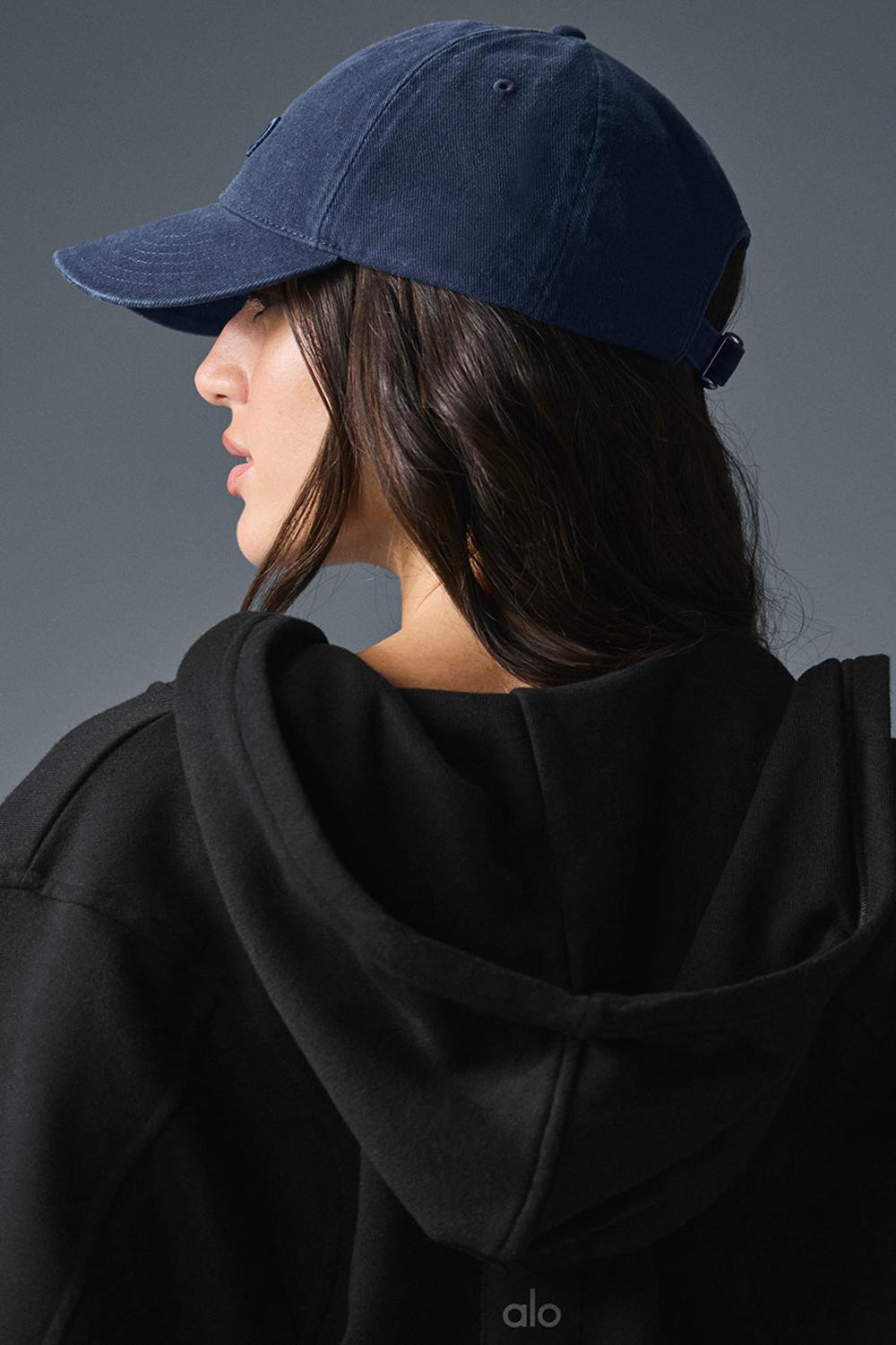 Alo Yoga Washed Off-Duty Donna Cappellino Blu Marino | Italia  PQZ-413972