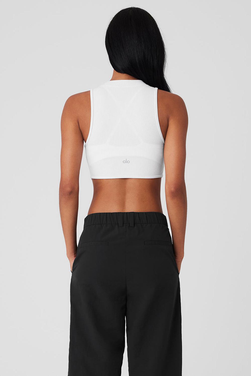 Alo Yoga Wellness Rib Flaunt Donna Tank Bianche | Italia  GPO-341908