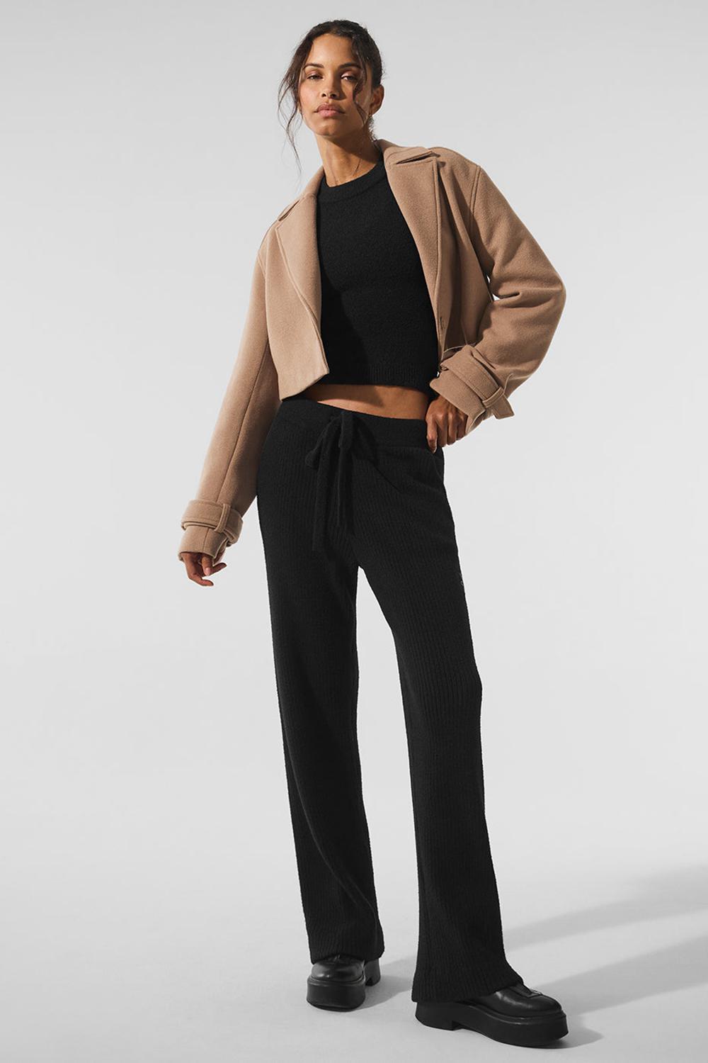 Alo Yoga Wool Cropped Metro Donna Trench Toasted Almond | Italia  LTU-821049