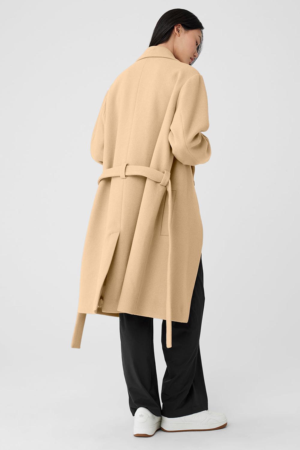 Alo Yoga Wool Gameday Donna Overcoat Camel | Italia  FRO-472680