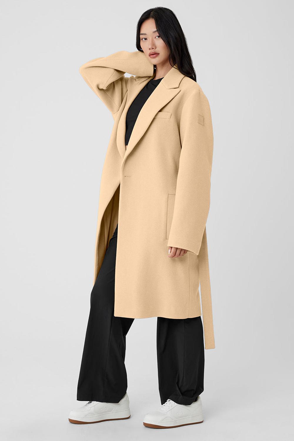 Alo Yoga Wool Gameday Donna Overcoat Camel | Italia  FRO-472680