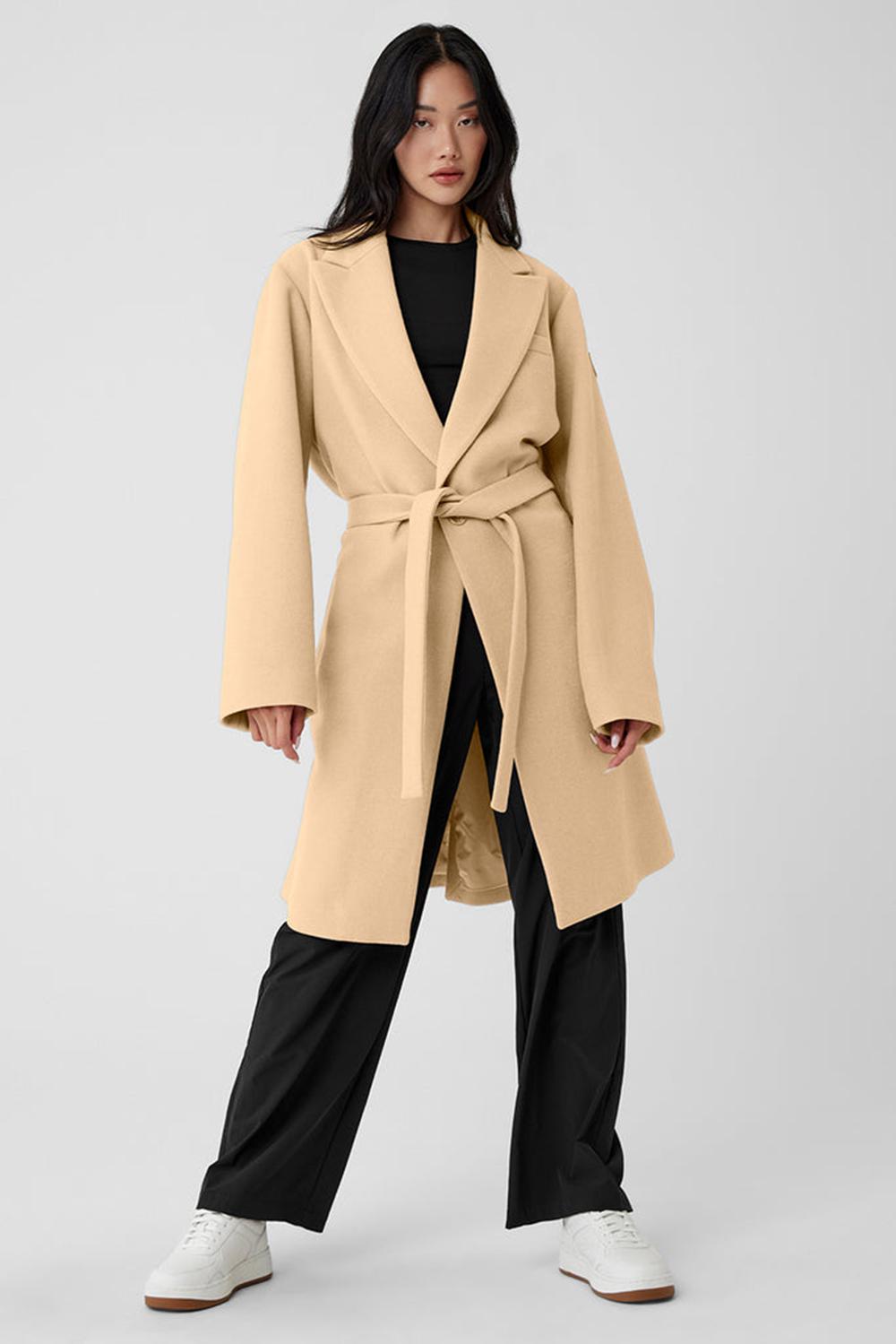 Alo Yoga Wool Gameday Donna Overcoat Camel | Italia  FRO-472680