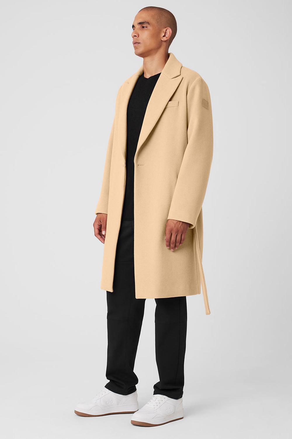 Alo Yoga Wool Gameday Uomo Overcoat Camel | Italia  SOF-620754