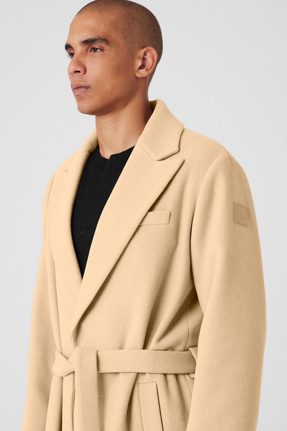 Alo Yoga Wool Gameday Uomo Overcoat Camel | Italia  SOF-620754