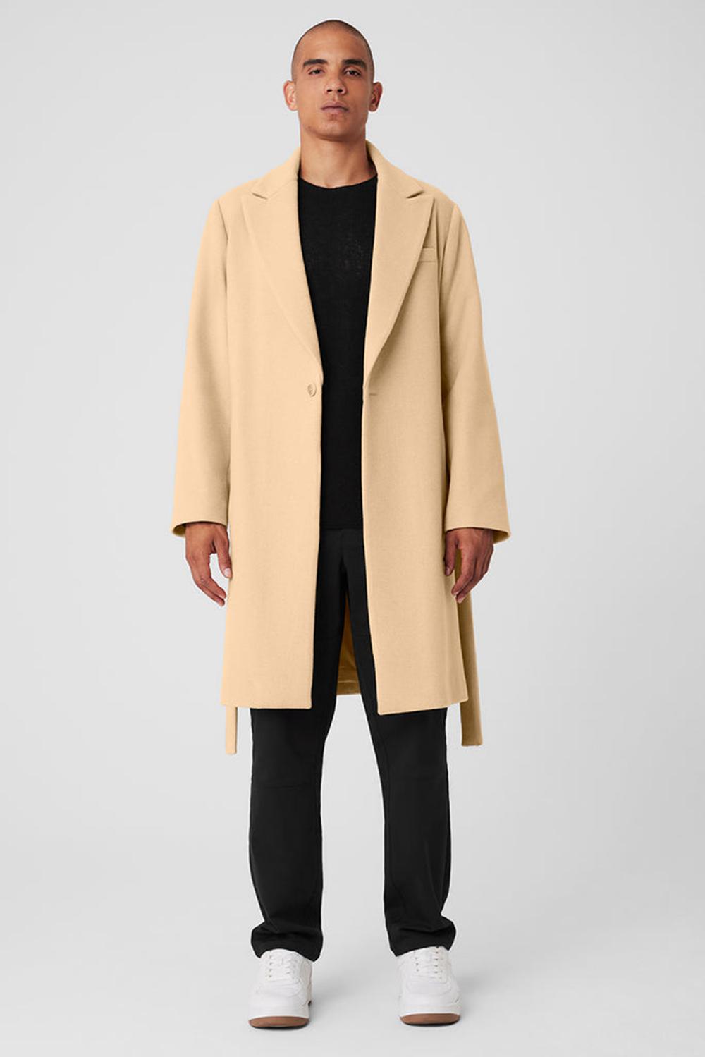 Alo Yoga Wool Gameday Uomo Overcoat Camel | Italia  SOF-620754