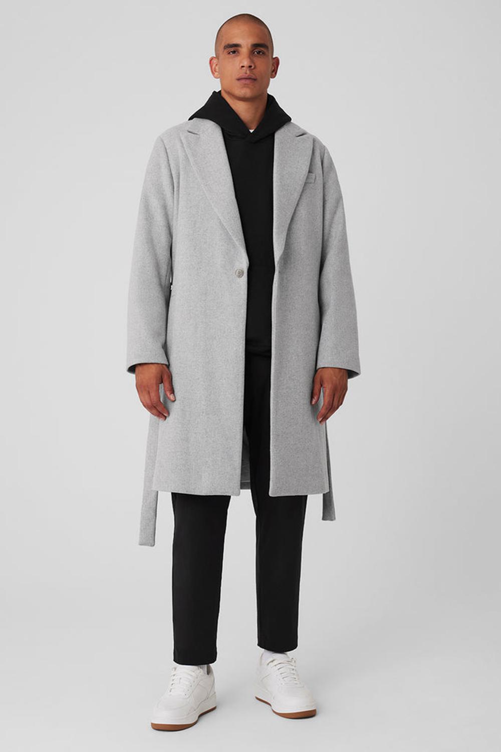 Alo Yoga Wool Gameday Uomo Overcoat Grigie | Italia  UYJ-158942